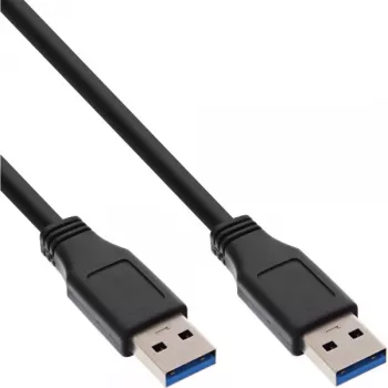 InLine USB 3.2 Gen.1 laidas Type A kištukas / Type A kištukas, juodas, 3 m