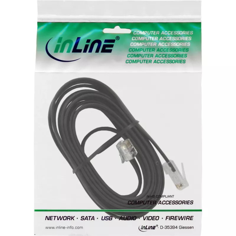 InLine Modulinis kabelis RJ45 8P6C – RJ12 6P6C vyras / vyras 10 m