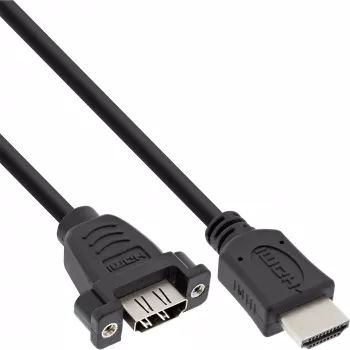 HDMI 4K2K adapteris Type A kištukas / lizdas su flanšu 0,6 m InLine 17500B