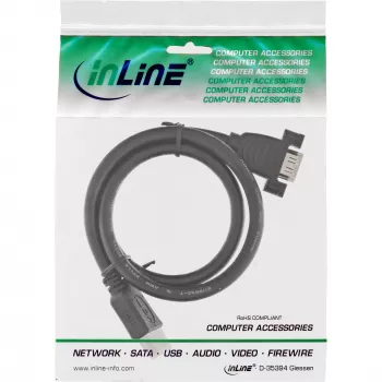 HDMI 4K2K adapteris Type A kištukas / lizdas su flanšu 0,6 m InLine 17500B