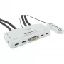 InLine KVM jungiklis 4 prievadų DVI-D + USB + garsas su 2 kabelių rinkiniais