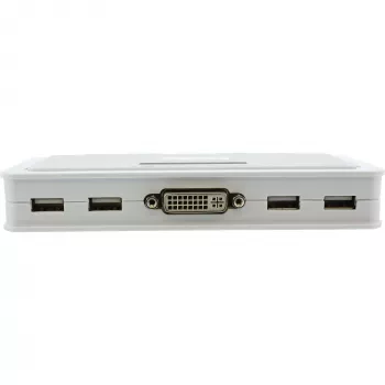 InLine KVM jungiklis 4 prievadų DVI-D + USB + garsas su 2 kabelių rinkiniais