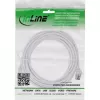 InLine Patch laidas plonas, U/FTP, Cat.8.1, TPE halogen-free, baltas 2m