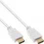InLine High Speed HDMI laidas su Ethernet, M/M, baltas, auksuoti kontaktai, 1,5 m