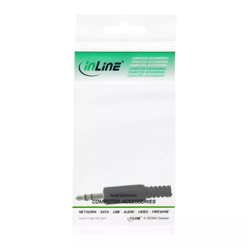 3,5 mm stereo ausies kištukas InLine 99100 lituojamas