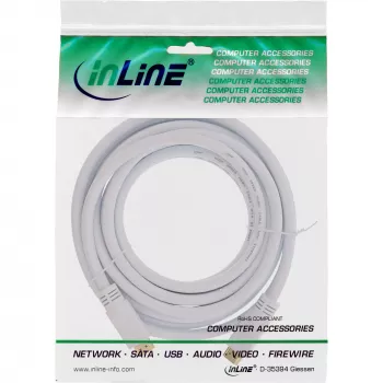 InLine High Speed HDMI laidas su Ethernet, M/M, baltas, auksuoti kontaktai, 7,5 m
