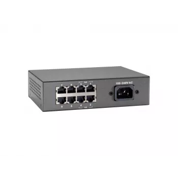 LevelOne 8 prievadų Fast Ethernet PoE jungiklis, 802.3at/af PoE, 4 PoE išėjimai, 65W