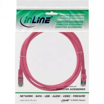 InLine Patch Laidas SF/UTP Cat.5e Rožinis 0,25 m