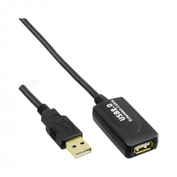 InLine USB 2.0 aktyvus signalo kartotuvo kabelis, A kištukas / A lizdas, 25 m