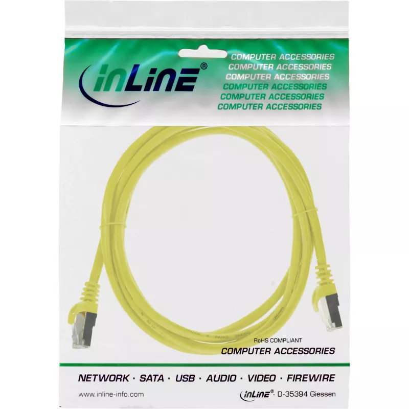 InLine Patch Cable Cat5e SF/UTP, 1 m, geltona