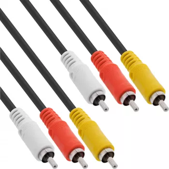 InLine AV kabelis 3x RCA kištukas / kištukas 1,5 m