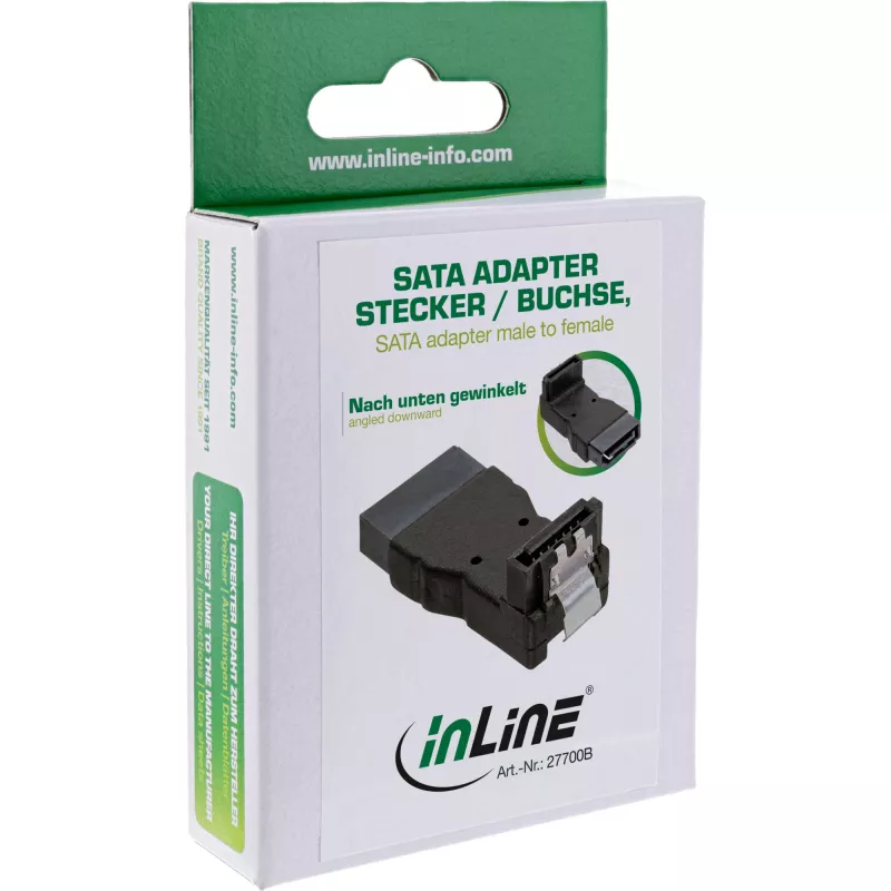 InLine SATA adapteris vyriškas-moteriškas kampu žemyn 27700B
