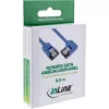 InLine SATA 6Gb/s apvalus laidas, vienoje pusėje 90° kampinis, su fiksatoriais, 0,3 m