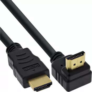 InLine High Speed HDMI laidas su Ethernet, kampuotas, 1,5 m