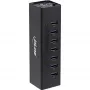 InLine USB 3.0 7 prievadų šakotuvas, aliumininis korpusas, su 2,5 A maitinimo šaltiniu