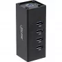 InLine USB 3.0 4 prievadų aktyvus USB centras su 2,5A maitinimo šaltiniu, aliuminio korpusas