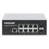 Intellinet Industrial 8-Port Gigabit Ethernet PoE+ L2+ valdomas jungiklis su 2 SFP prievadais, IP30, 240 W