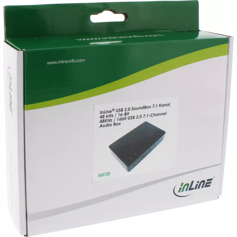 InLine USB 2.0 SoundBox 7.1 48KHz / 16 bit išorinė garso plokštė