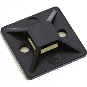 Lipnūs kabelių raiščių laikikliai InLine 25x25 mm juodi, pakuotė 10 vnt.