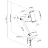 Planšetinio kompiuterio laikiklis InLine 55721S Juodas Su spaustuku Iki 12,9 col.