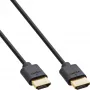 InLine Slim Ultra Aukštos Spartos HDMI Laidas M/M 8K4K, auksuoti kontaktai, juodas, 0,5 m