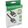InLine Slim Ultra Aukštos Spartos HDMI Laidas M/M 8K4K, auksuoti kontaktai, juodas, 0,5 m