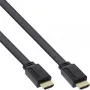 InLine HDMI plokščias kabelis High Speed su Ethernet auksuoti kontaktu juodas 0,5 m
