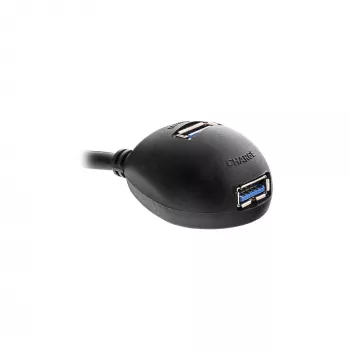 InLine USB 3.2 Gen.1 ilginimo laidas USB A (M) / 2× USB A (F) + maitinimas, su stovu, juodas, 3 m