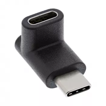 USB 3.2 Gen.2 adapteris InLine 35807 USB-C vyriškas į moterišką, lenktas aukštyn/žemyn