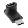 USB 3.2 Gen.2 adapteris InLine 35807 USB-C vyriškas į moterišką, lenktas aukštyn/žemyn