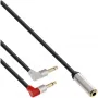 InLine plonas lėktuvo sėdynės garso adapterio kabelis 2× 3,5 mm M į 1× F, 2 m