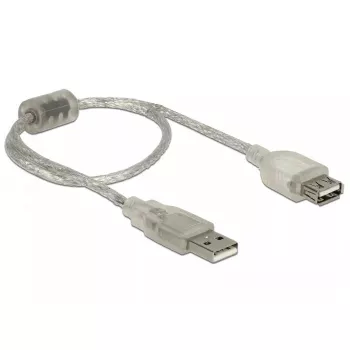 USB kabelis DeLOCK 82244 USB 2.0 0,3 m permatomas