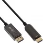 InLine DisplayPort į HDMI AOC keitiklio kabelis, 4K/60Hz, juodas, 50m