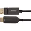 InLine DisplayPort į HDMI AOC keitiklio kabelis, 4K/60Hz, juodas, 25m
