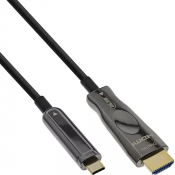InLine USB Display AOC laidas, USB-C (vyriškas) į HDMI (vyriškas), 25 m