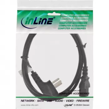 InLine maitinimo laidas, Izraelio H / 3 kontaktų IEC C13 kištukas, 3 m