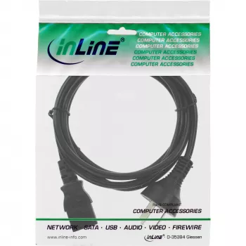 InLine maitinimo laidas, Kištiškas kištukas (I tipo) / 3 kontaktų IEC C13 kištukas, 3 m