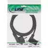 InLine maitinimo laidas, CEE 7/7 kampinis / 3 kontaktų IEC C13 kištukas kampinis, 5 m