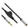 InLine Slim Audio laidas 3.5mm M / F, su garsumo reguliavimu 0,25m