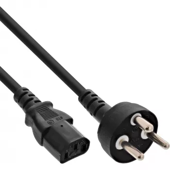 InLine maitinimo laidas Danijos Type K kištukas / 3 kontaktų IEC C13 kištukas, 5 m