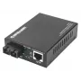 Intellinet Gigabit PoE+ medijos keitiklis, 1000Base-T RJ45 prievadas į 1000Base-LX (SC) vienmodį, 20 km, PoE+ injektorius