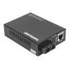 Intellinet Gigabit PoE+ medijos keitiklis, 1000Base-T RJ45 prievadas į 1000Base-LX (SC) vienmodį, 20 km, PoE+ injektorius