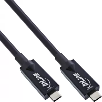InLine USB 3.2 Gen.2 AOC laidas USB-C vyriškas/vyriškas 5 m 10 Gbit/s juodas