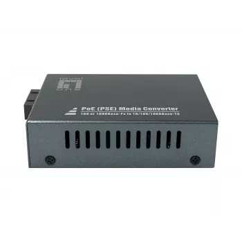 LevelOne RJ45 į SC Gigabit medijos keitiklis, PoE PSE, daugiamodis šviesolaidis, 0,5 km