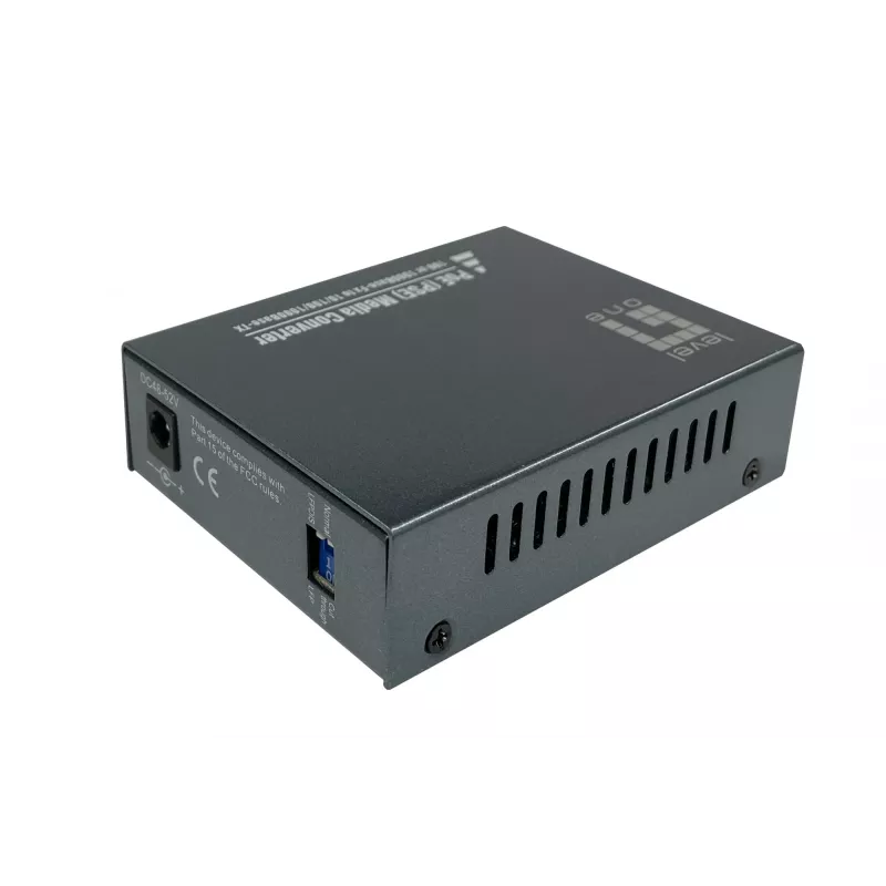 LevelOne RJ45 į SC Gigabit medijos keitiklis, PoE PSE, daugiamodis šviesolaidis, 0,5 km