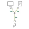 InLine maitinimo Y-laidas Vokietijos F tipas 1x IEC-C14 į 2x IEC-C13 5m