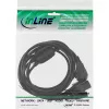 InLine Y maitinimo laidas 1x CEE 7/7 / 3x 3 kontaktų IEC C13 vyriškas 16657I juodas 5 m