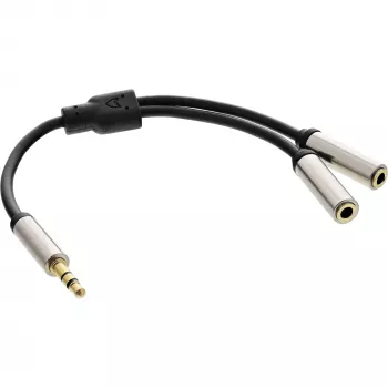 InLine Slim Audio Y-Cable 3.5mm kištukas / 2x lizdas 0,15 m