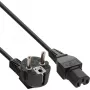InLine maitinimo laidas, CEE7/7 kampuotas į C15 tiesų, 3 x 1 mm², juodas, 5 m
