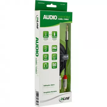 InLine Slim Audio kabelis 3,5 mm lizdas / 2x RCA kištukas 10 m